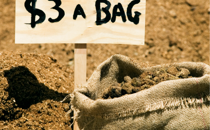 Bag of fertiliser