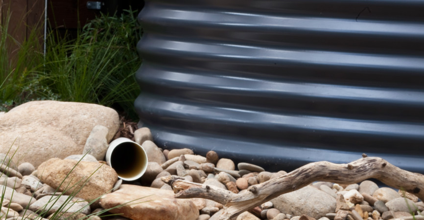 Septic Tank Water - water flowing past a water tank